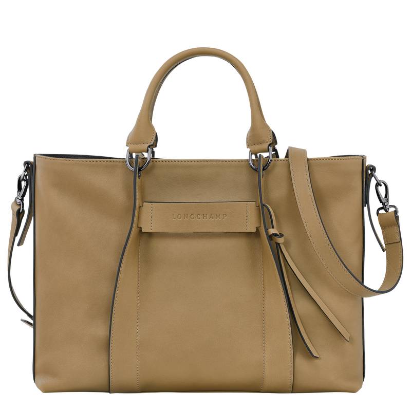 Longchamp 3D L 手提包 , 烟草色 - 皮革  - 查看 1 4