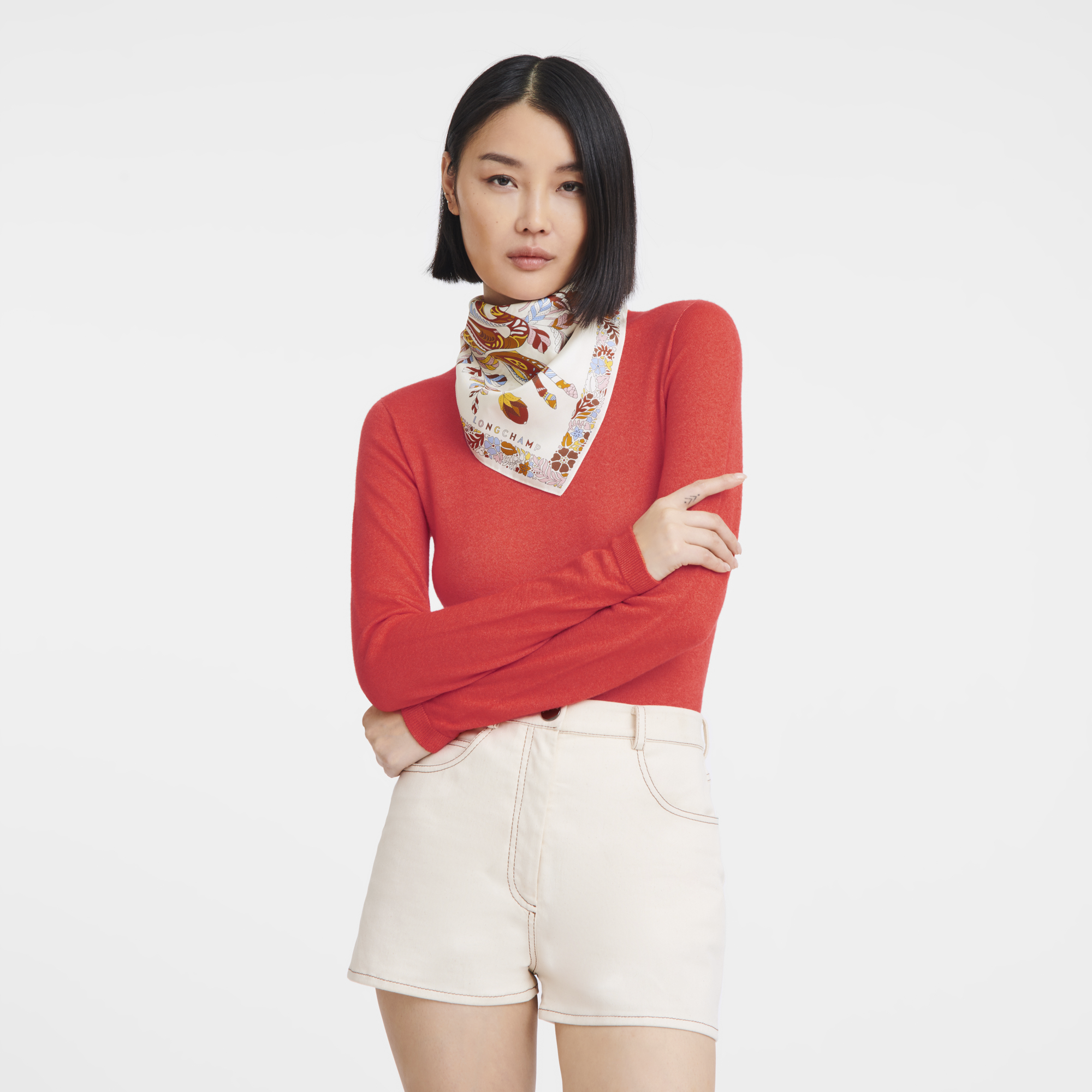 丝巾 50, 杏黄色 - 查看 2
        2 - 放大 Longchamp森林 丝巾 50, 杏黄色