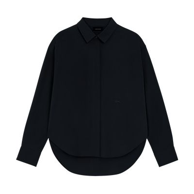 Shirt , Black - Cotton poplin