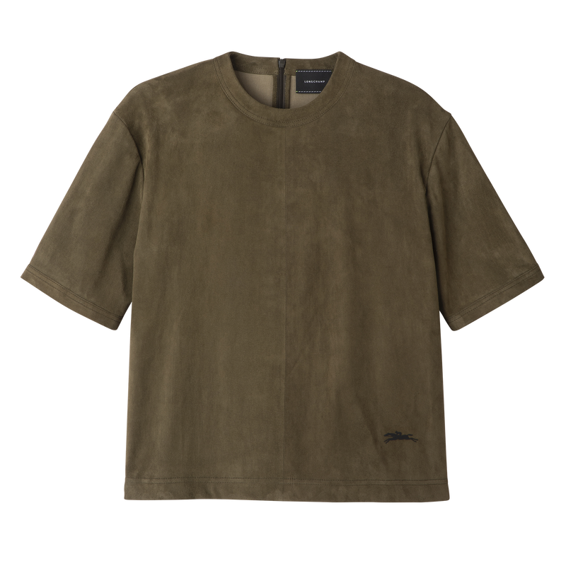 Short leather top , Khaki - Leather  - View 1 of  5