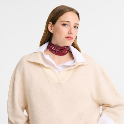 French Bandana 丝巾 50 , 石榴色 - 真丝