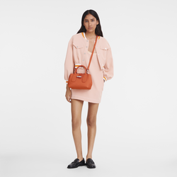 Roseau S Handbag , Orange - Leather