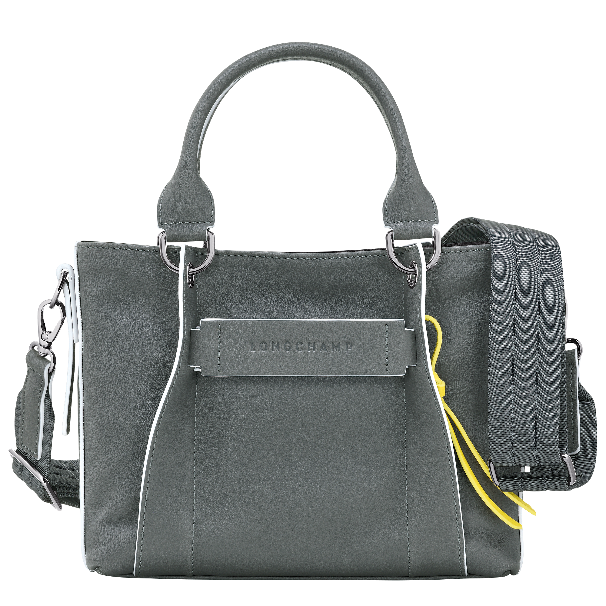 Longchamp 3D 手提包 S, 金属灰