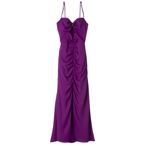 中长款连衣裙 , 紫色 - 绉纱 - 查看 1 4