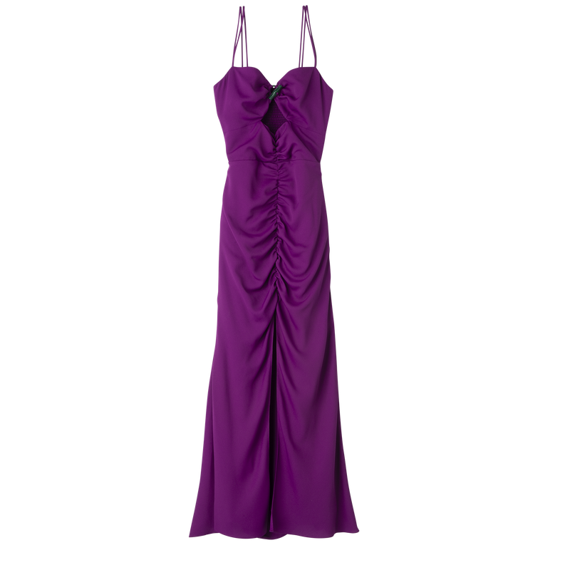 中长款连衣裙 , 紫色 - 绉纱  - 查看 1 4