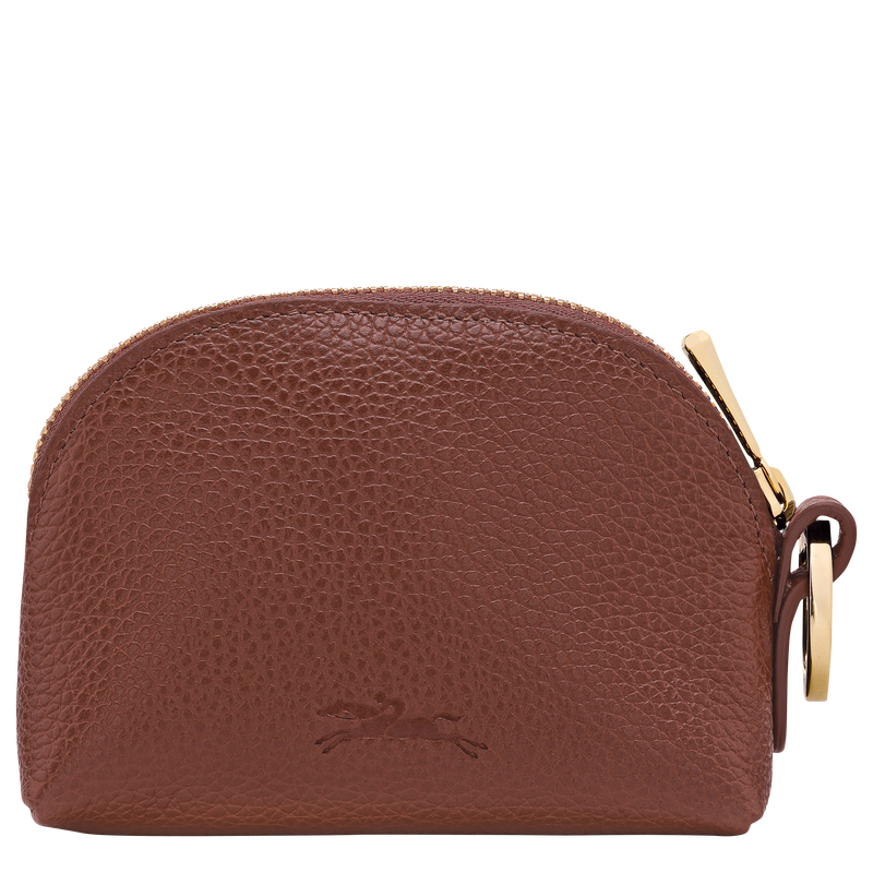 Le Foulonn&eacute; Coin purse , Coffee - Leather  - View 2 of  2