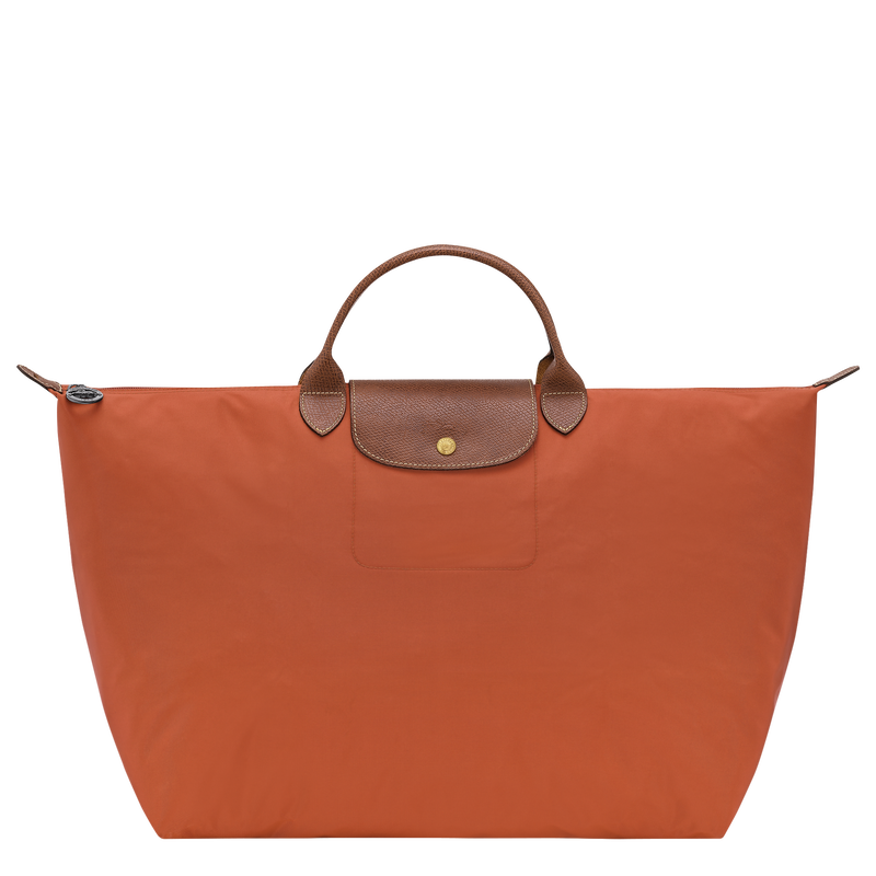 Le Pliage Original L 旅行包 , 砖红色 - 再生帆布  - 查看 1 4