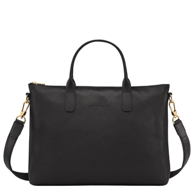 Le Foulonn&eacute; S Briefcase , Black - Leather