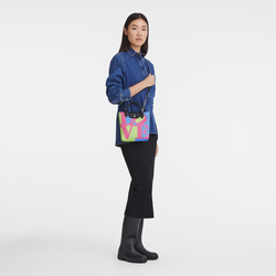 Longchamp x Robert Indiana 斜挎包 XS, 粉红色