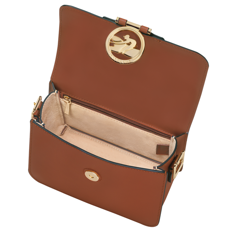 Box-Trot S Crossbody bag , Cognac - Leather  - View 5 of  5