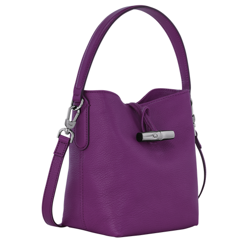 Roseau XS Bucket bag , Violet - Leather - View 3 of  5