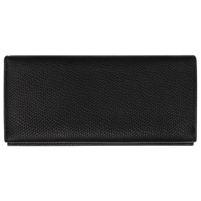 Le Roseau Long continental wallet , Black - Leather