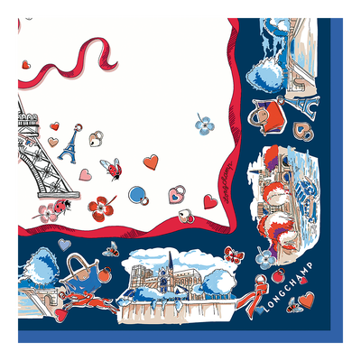 Tour Enchant&eacute;e 丝巾 50, 象牙白