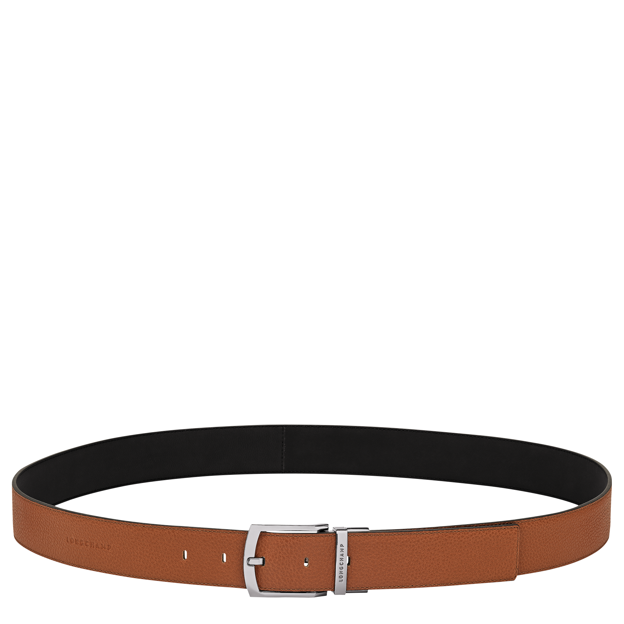 Le Foulonn&eacute; Men's belt, Caramel/Black
