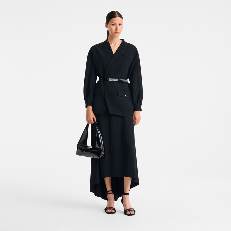 Le Pliage Xtra M Shoulder bag , Black - Leather  - View 2 of  5