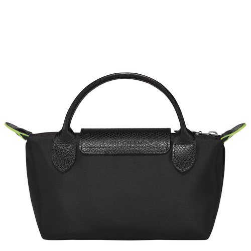 Le Pliage Green Pouch with handle , Black - Recycled canvas - View 4 of  6