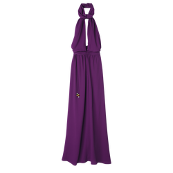 长款连衣裙 , 紫色 - 绉纱