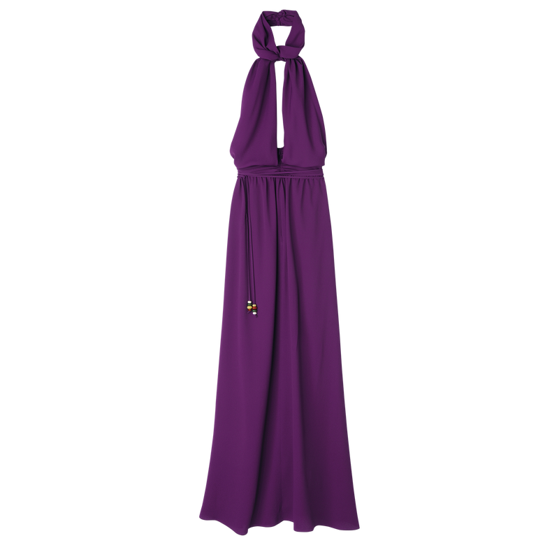 长款连衣裙 , 紫色 - 绉纱  - 查看 1 3