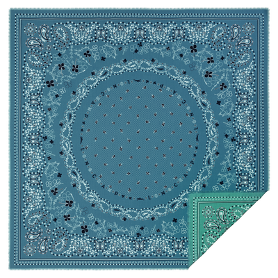 披肩 , 薄荷绿/湖水绿 - 羊毛混纺