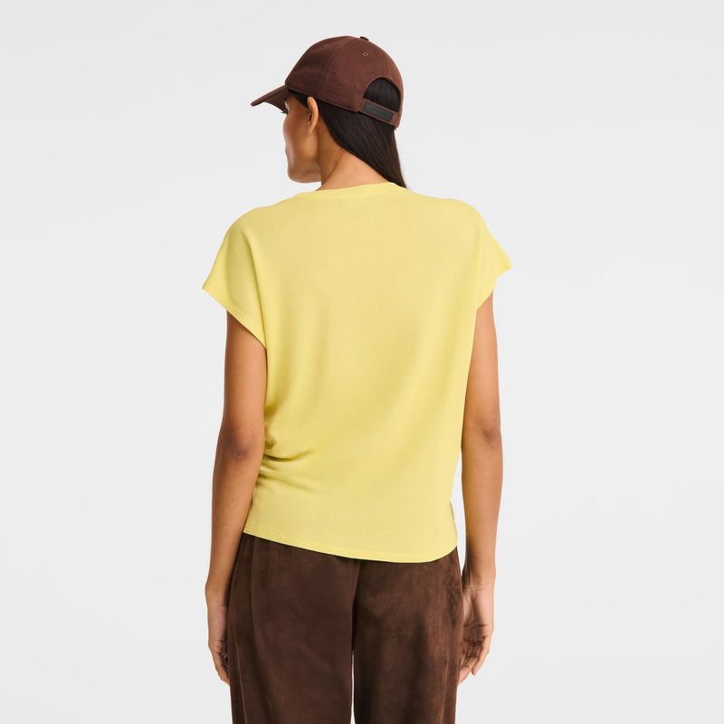Top , Lime - Crepe jersey  - View 4 of  4
