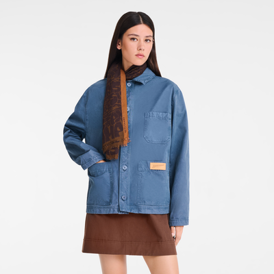 La Cavalcade Longchamp 披肩 , 摩卡色 - 莫代尔