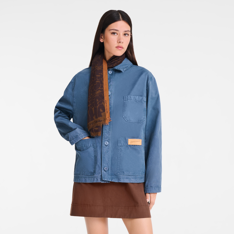 La Cavalcade Longchamp 披肩 , 摩卡色 - 莫代尔  - 查看 1 1