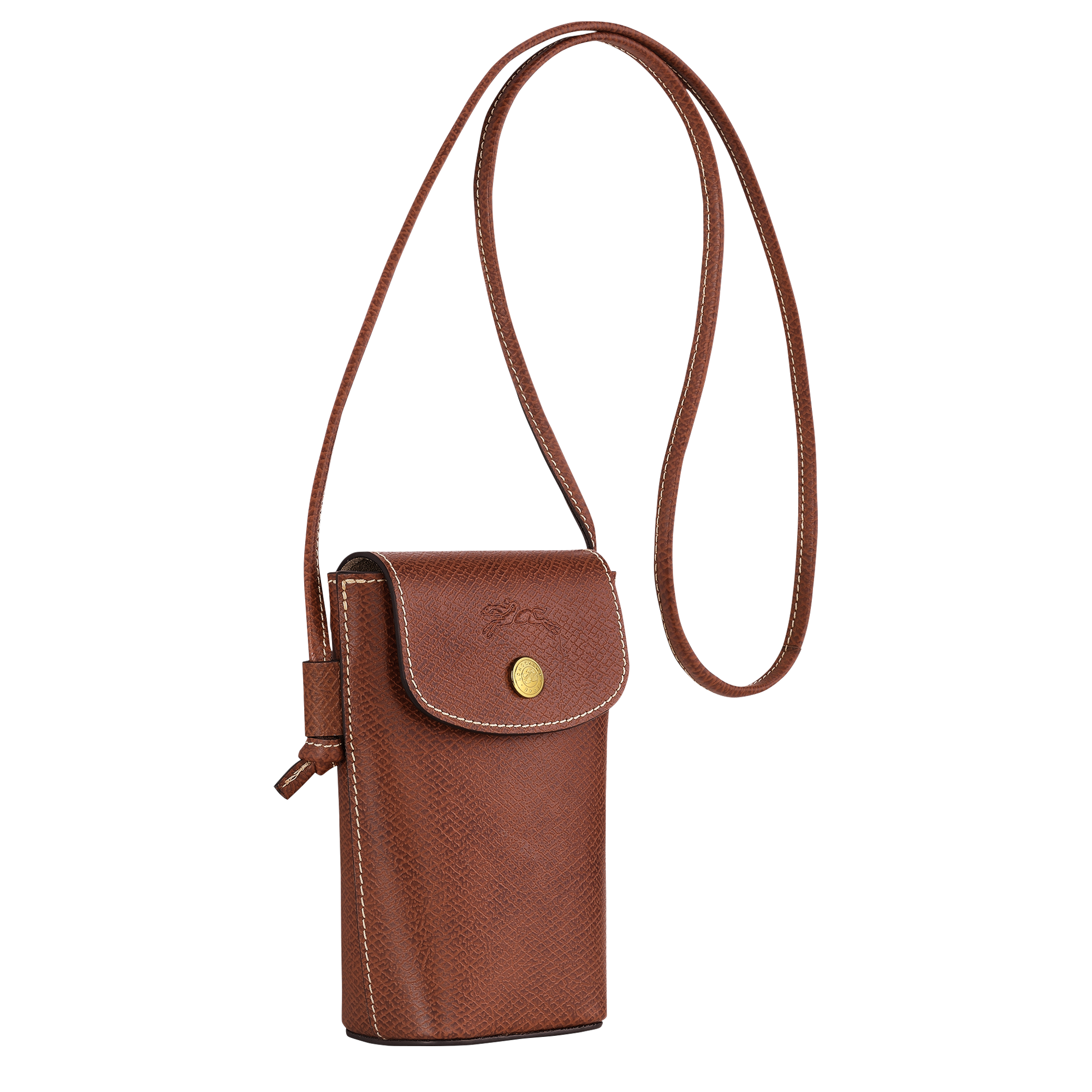 Phone case with leather lace, Brown - View 3 of
4 - zoom in Épure Phone case with leather lace, Brown