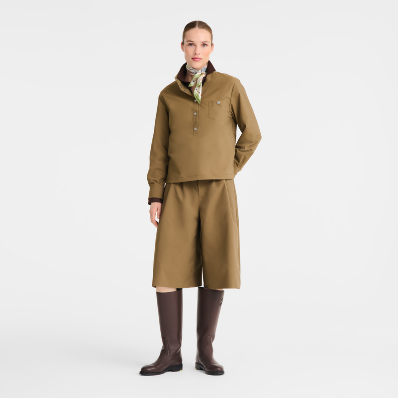 Top , Olive - Technical poplin  - View 2 of  5