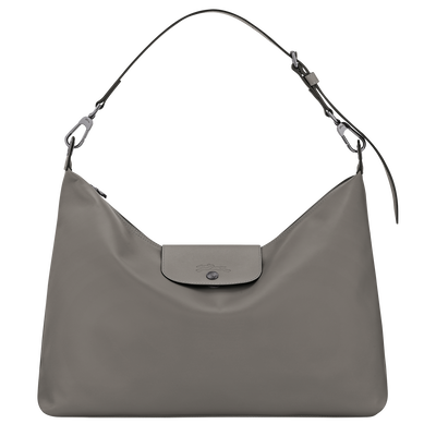 Le Pliage Xtra XL Hobo 袋 , 斑鸠灰 - 皮革