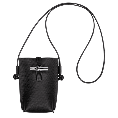 Le Roseau 手机包 , 黑色 - 皮革