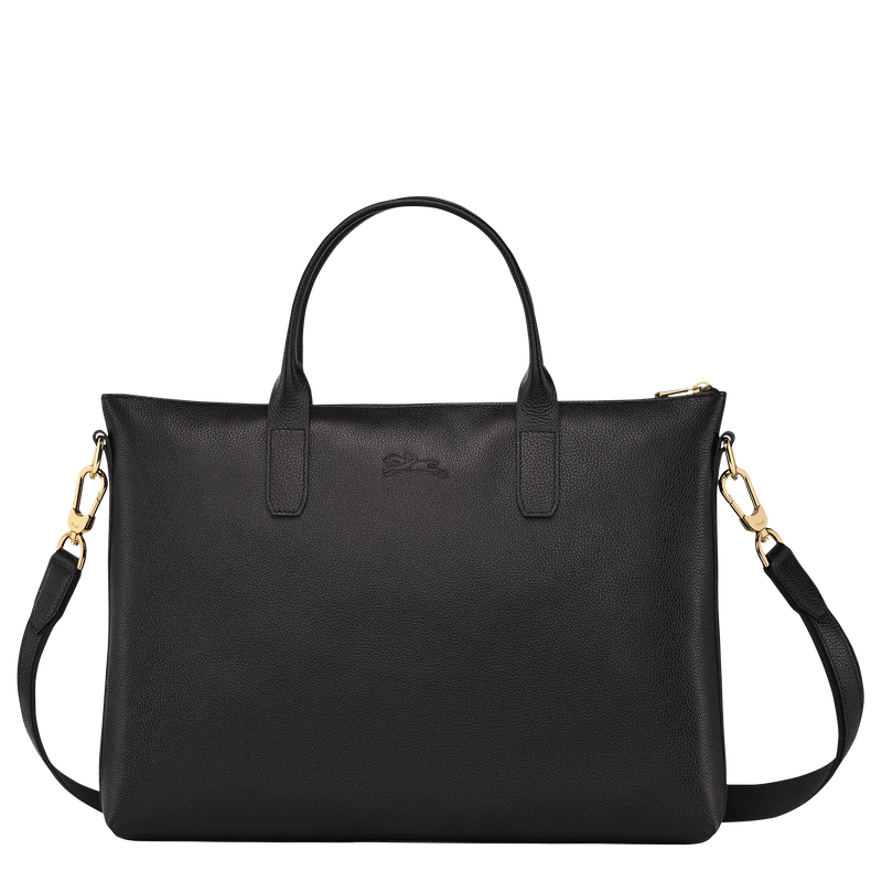 Le Foulonn&eacute; S Briefcase , Black - Leather  - View 4 of  5
