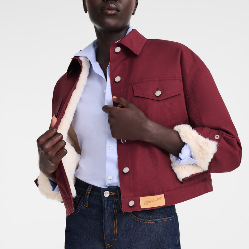 夹克 , 勃艮第色 - 防泼水科技帆布  - 查看 4 4