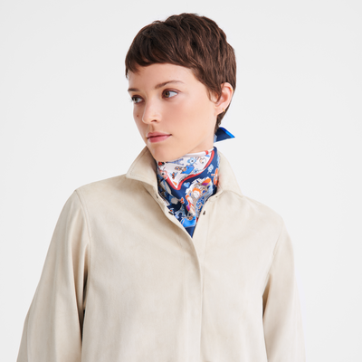 Tour Enchant&eacute;e Silk scarf 50 , Ecru - Silk