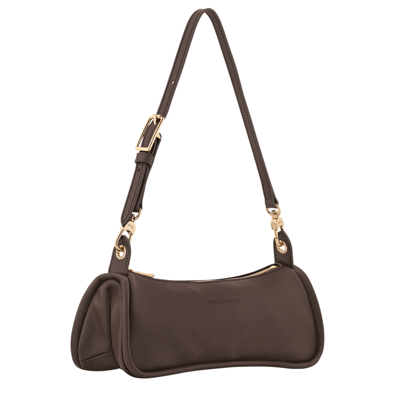 Looong M Shoulder bag , Mocha - Leather  - View 3 of  7