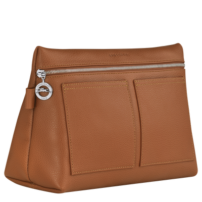 Le Foulonné Toiletry case , Caramel - Leather