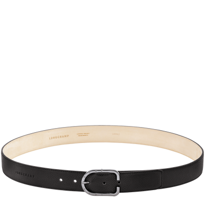 Le Foulonné Men's belt , Black - Leather