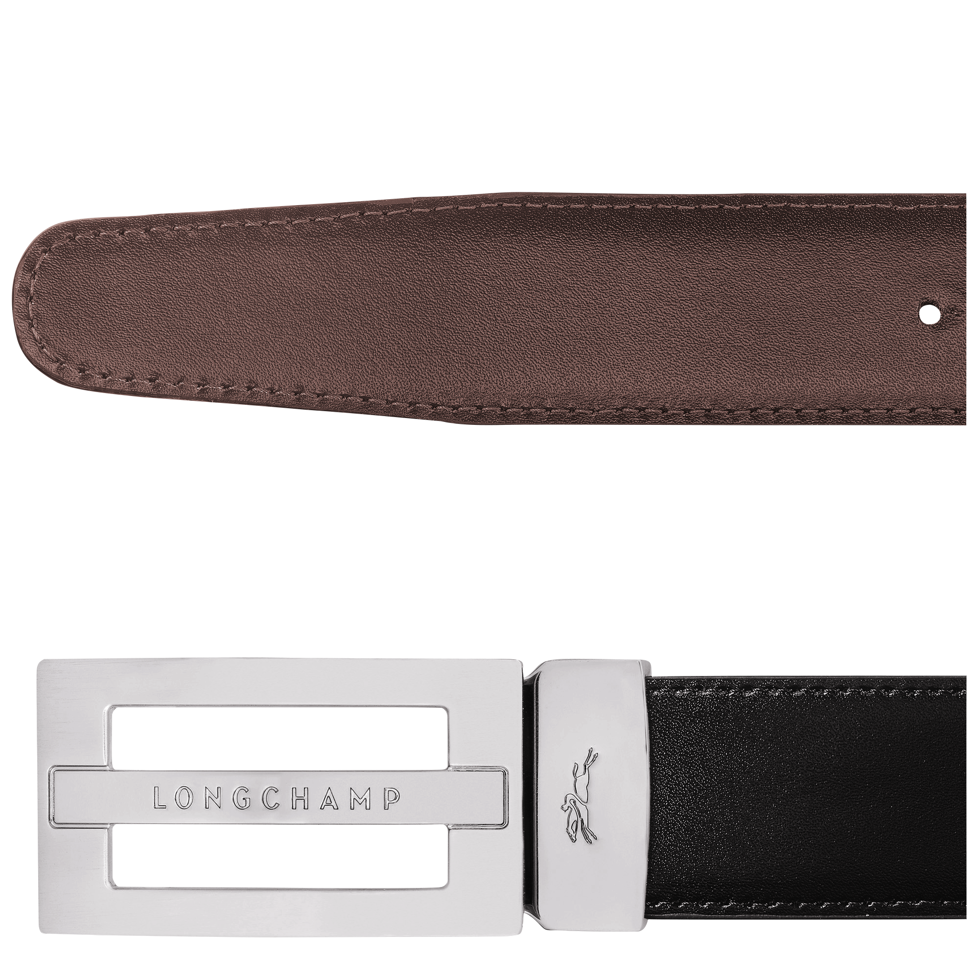 Men's belt, Black/Mocha - View 4 of
5 - zoom in Delta Box Men's belt, Black/Mocha