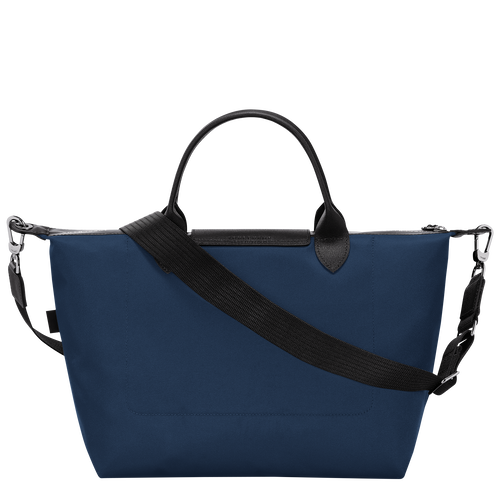 Le Pliage Energy L Handbag , Navy - Recycled canvas - View 4 of  6