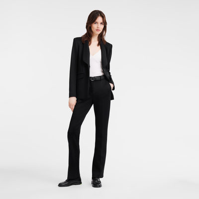 Fitted jacket , Black - Jersey