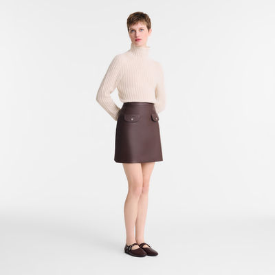 Skirt , Ebony - Leather