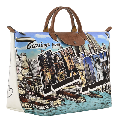 S 旅行包 Longchamp X Jeremy Scott , 棕色 - 帆布