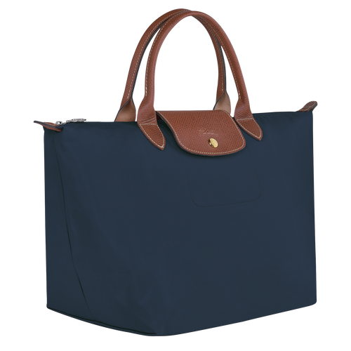 Le Pliage Original M Handbag , Navy - Recycled canvas - View 3 of  6