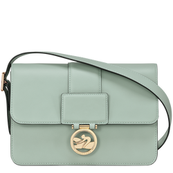 Box-Trot M Crossbody bag , Green-gray - Leather