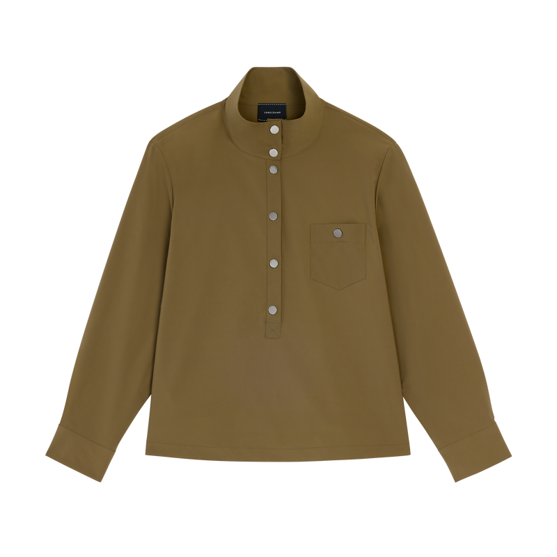 Top , Olive - Technical poplin  - View 1 of  5