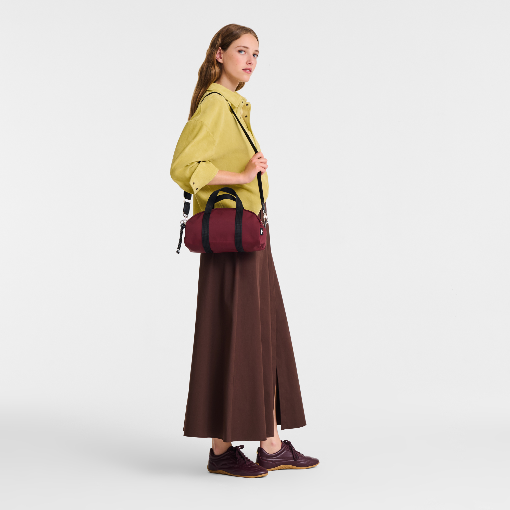 Le Pliage Energy 手提包 M, 勃艮第色