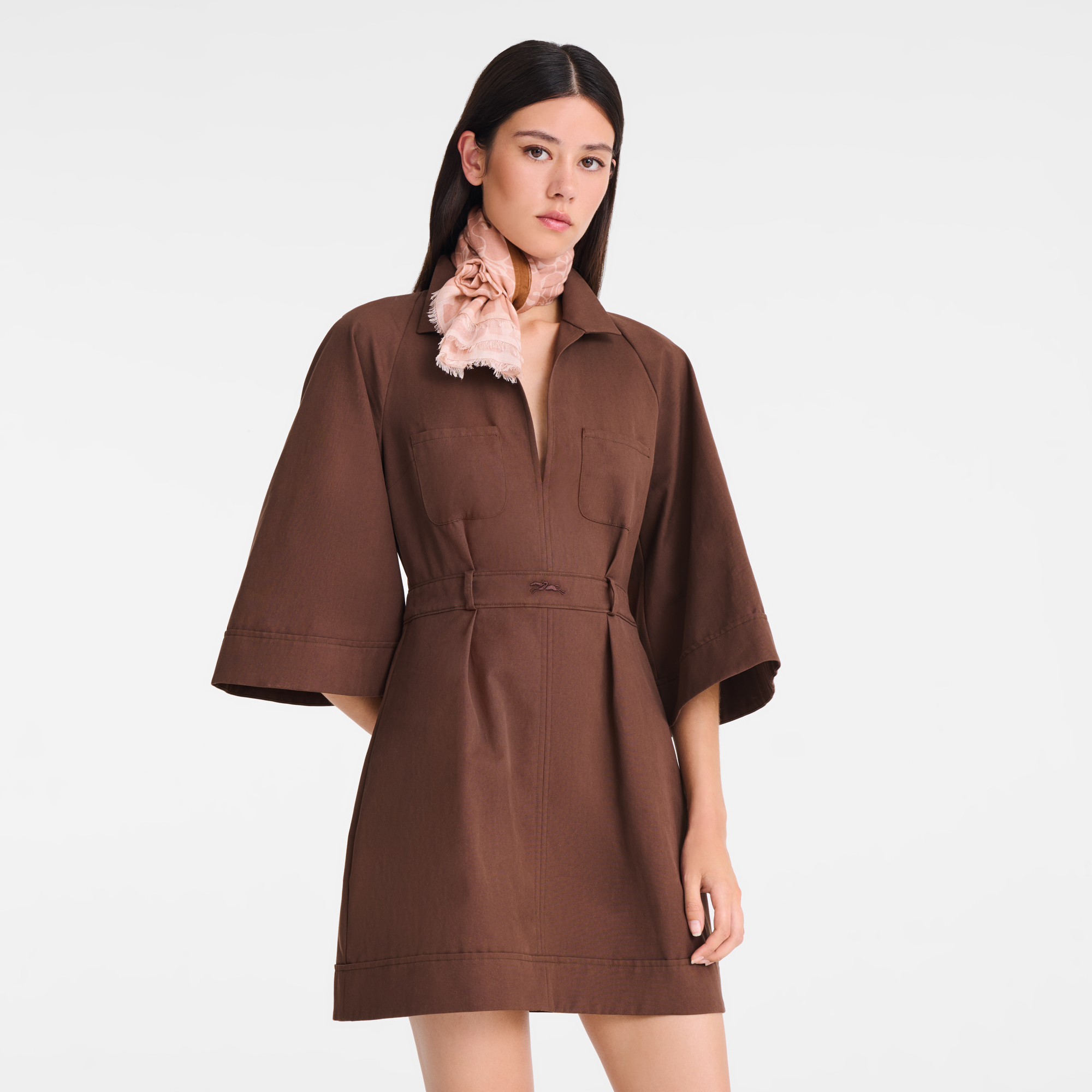 La Cavalcade Longchamp 披肩, 茶粉色