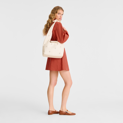 Le Pliage Xtra M Shoulder bag , Ecru - Leather