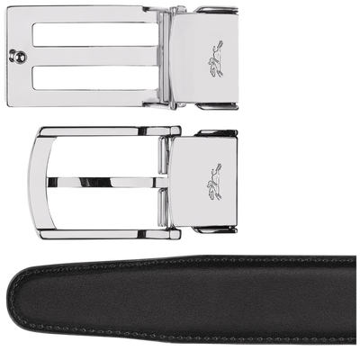 Delta Box Men's belt, Black/Navy