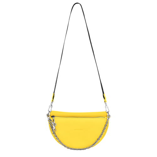 Smile S Crossbody bag , Yellow - Leather - View 5 of  7