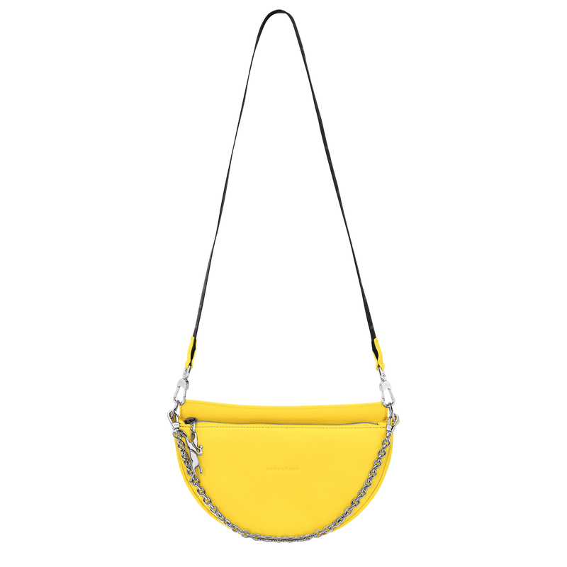 Smile S Crossbody bag , Yellow - Leather  - View 5 of  7